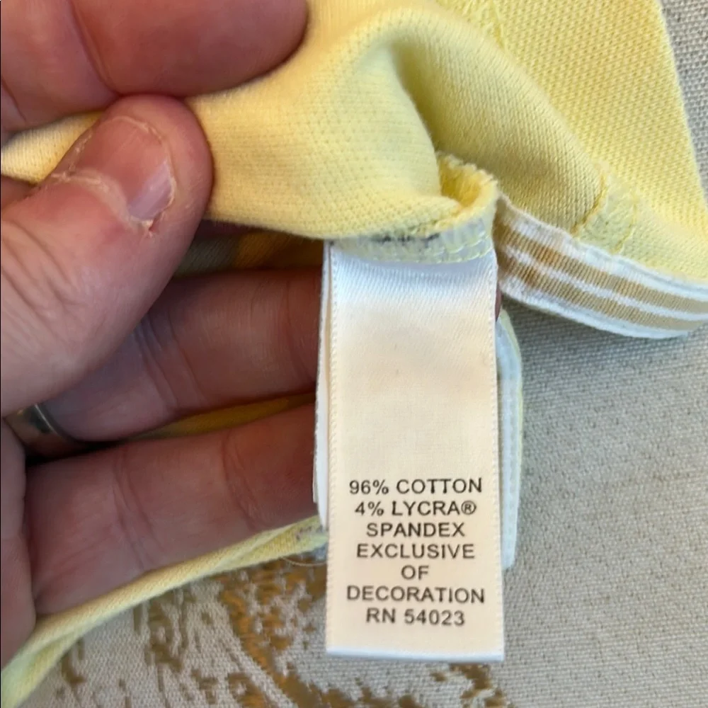 Banana Republic Men's Pique Polo Shirt Size L Yellow Elephant Logo